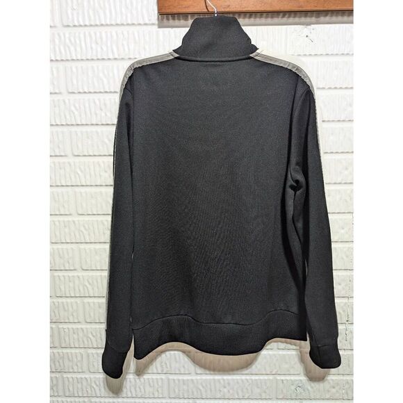 Express Ladies Black Full-Zip Front Warm-Up Reflective Striped Long-Sleeve Jacke - Picture 3 of 8